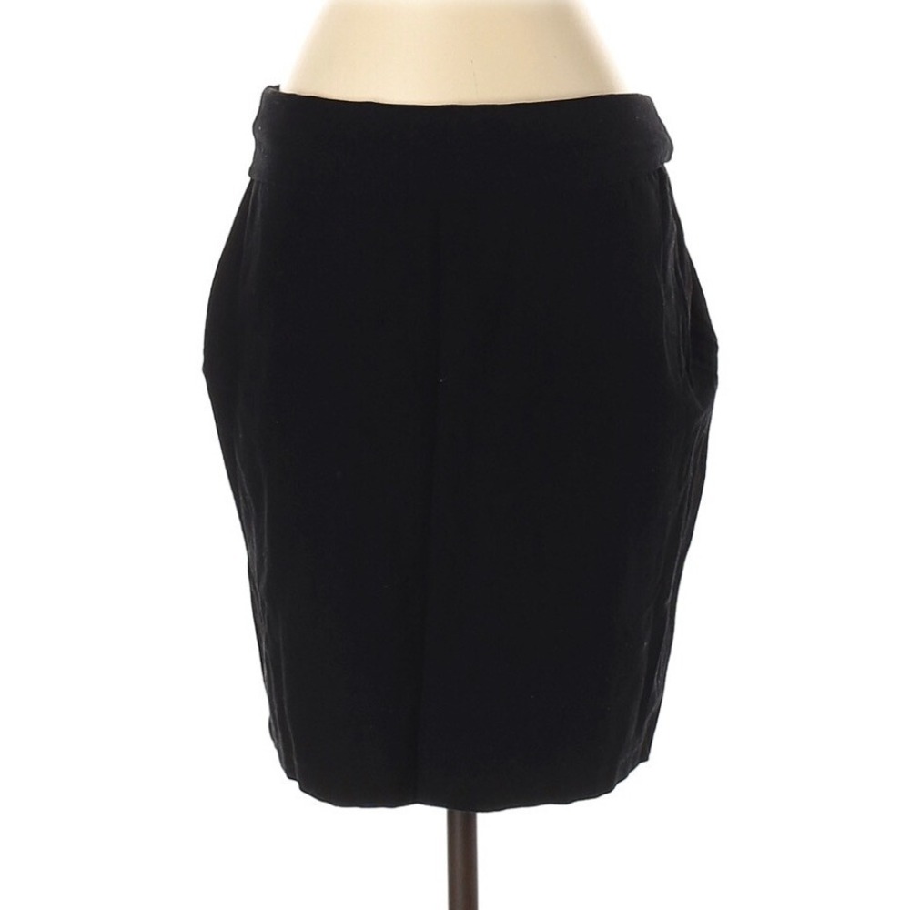Eileen Fisher Bodycon‎ Skirt Sz S Black Pull On Stretch Viscose Blend y2K Slinky